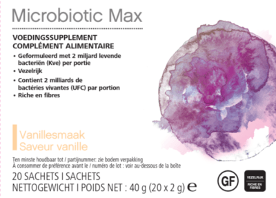 Microbiotic Max vanille 20 zakjes van 2 gr