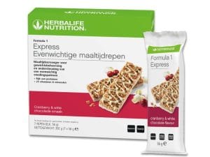 F1 Cranberry & Witte Chocolade Maaltijdreep